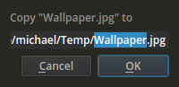 fman's dialog for copying a file.