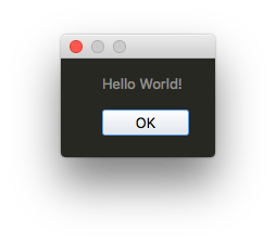 An alert dialog in fman