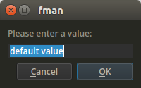 A prompt in fman